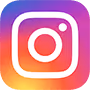 Instagram logo with a white camera icon on a gradient background.
