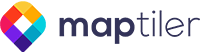 MapTiler company logo with colorful diamond icon and dark text.